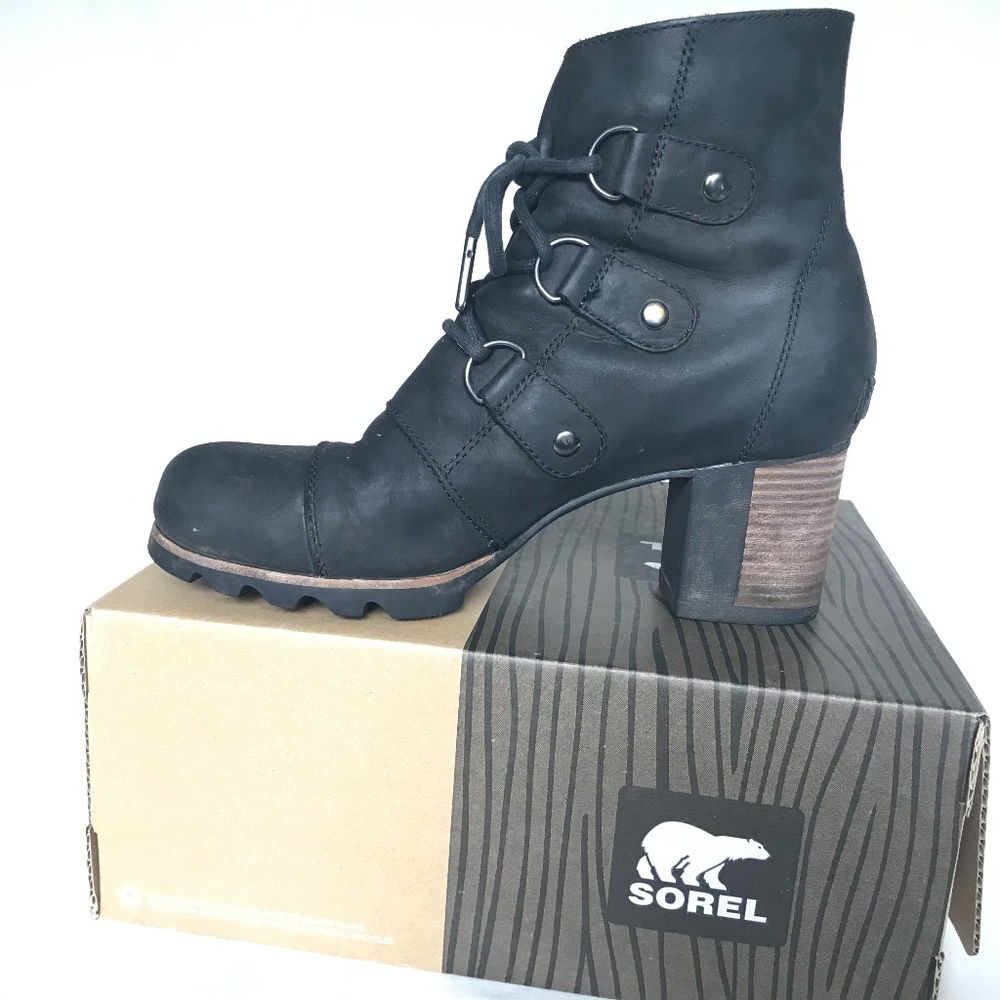 Sorel Black/Dark Grey Addington Waterproof Lace-Up